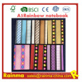 Rainbow Paper Notebook Side with Print